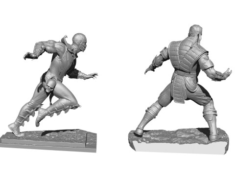 Scorpion mk9 vs Sub-Zero mkx for 3D printing STL 3D-Druckmodell