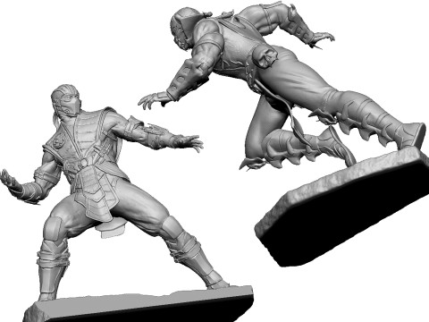 Scorpion mk9 vs Sub-Zero mkx for 3D printing STL 3D-Druckmodell