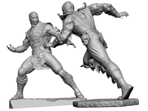 Scorpion mk9 vs Sub-Zero mkx for 3D printing STL 3D-Druckmodell