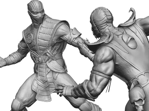 Scorpion mk9 vs Sub-Zero mkx for 3D printing STL 3D Print Model