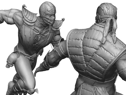 Scorpion mk9 vs Sub-Zero mkx for 3D printing STL 3D-Druckmodell