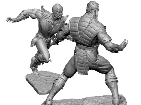 Scorpion mk9 vs Sub-Zero mkx for 3D printing STL 3D-Druckmodell