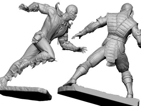 Scorpion mk9 vs Sub-Zero mkx for 3D printing STL 3D-Druckmodell
