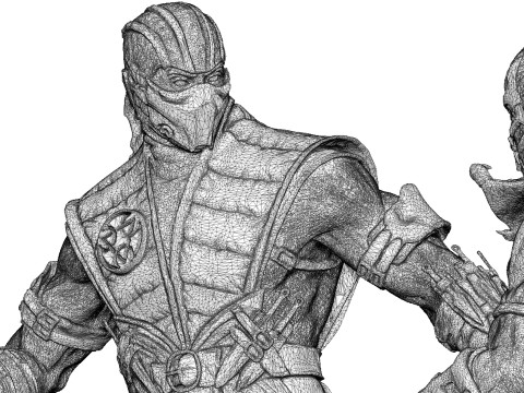 Scorpion mk9 vs Sub-Zero mkx for 3D printing STL 3D-Druckmodell