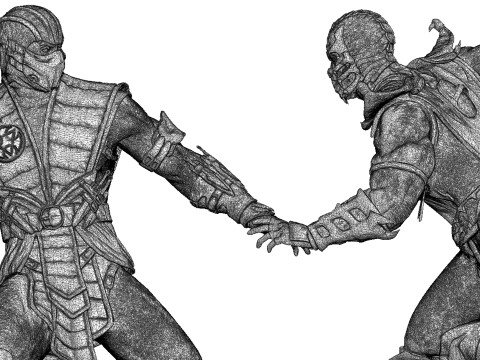 Scorpion mk9 vs Sub-Zero mkx for 3D printing STL 3D-Druckmodell