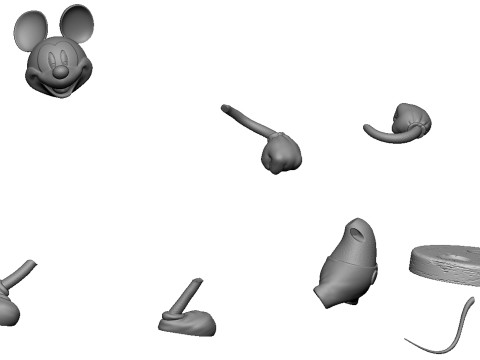 Mickey Mouse happy 3Dモデル