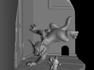 Tom and Jerry 3d parintabe Modelo de Impressão 3D