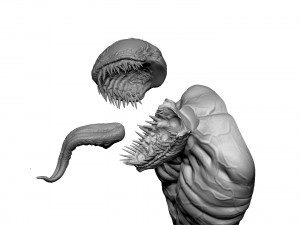 Venom bust 2 options 3d printable 3D Print Model