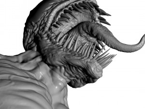 Venom bust 2 options 3d printable 3D Print Model