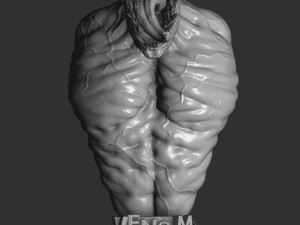 Venom bust 2 options 3d printable 3D Print Model