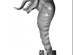 Venom bust 2 options 3d printable 3D Print Model