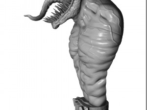 Venom bust 2 options 3d printable 3D Print Model