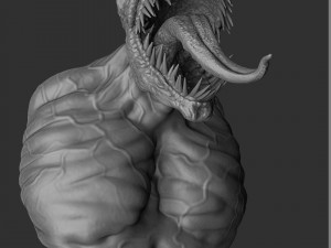 Venom bust 2 options 3d printable 3D Print Model