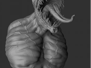 Venom bust 2 options 3d printable 3D Print Model