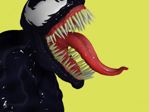 Venom bust 2 options 3d printable 3D Print Model
