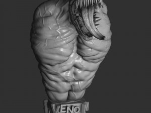 Venom bust 2 options 3d printable 3D Print Model