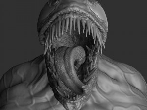Venom bust 2 options 3d printable 3D Print Model