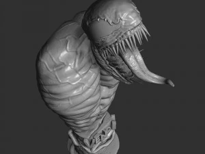 Venom bust 2 options 3d printable 3D Print Model
