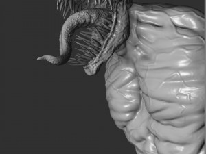 Venom bust 2 options 3d printable 3D Print Model