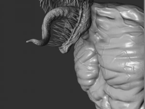 Venom bust 2 options 3d printable 3D Print Model
