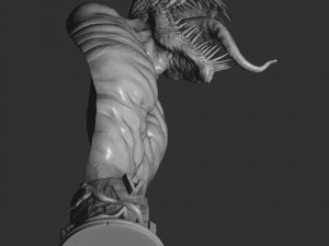 Venom bust 2 options 3d printable 3D Print Model