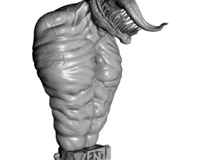 Venom bust 2 options 3d printable 3D Print Model