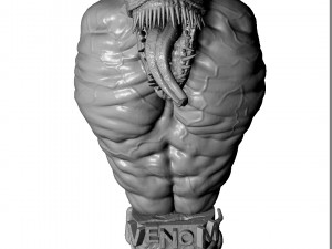 Venom bust 2 options 3d printable 3D Print Model