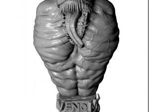 Venom bust 2 options 3d printable 3D Print Model