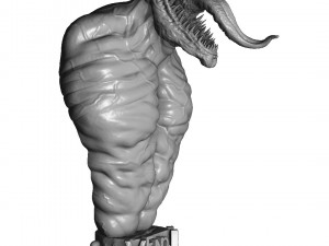 Venom bust 2 options 3d printable 3D Print Model