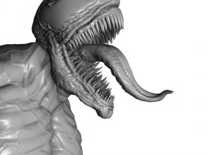 Venom bust 2 options 3d printable 3D Print Model