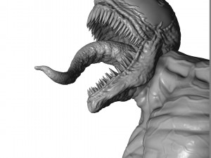 Venom bust 2 options 3d printable 3D Print Model