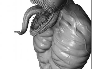 Venom bust 2 options 3d printable 3D Print Model