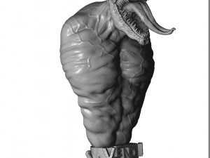 Venom bust 2 options 3d printable 3D Print Model