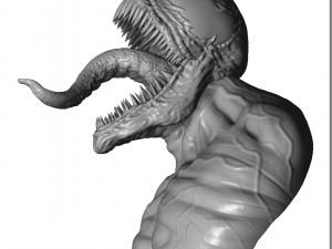 Venom bust 2 options 3d printable 3D Print Model