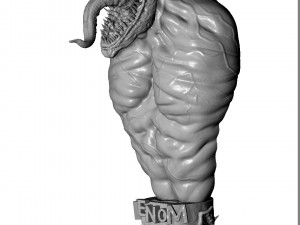 Venom bust 2 options 3d printable 3D Print Model