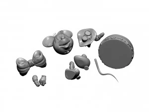 Minnie Mouse shy for 3d print 3D Print Model