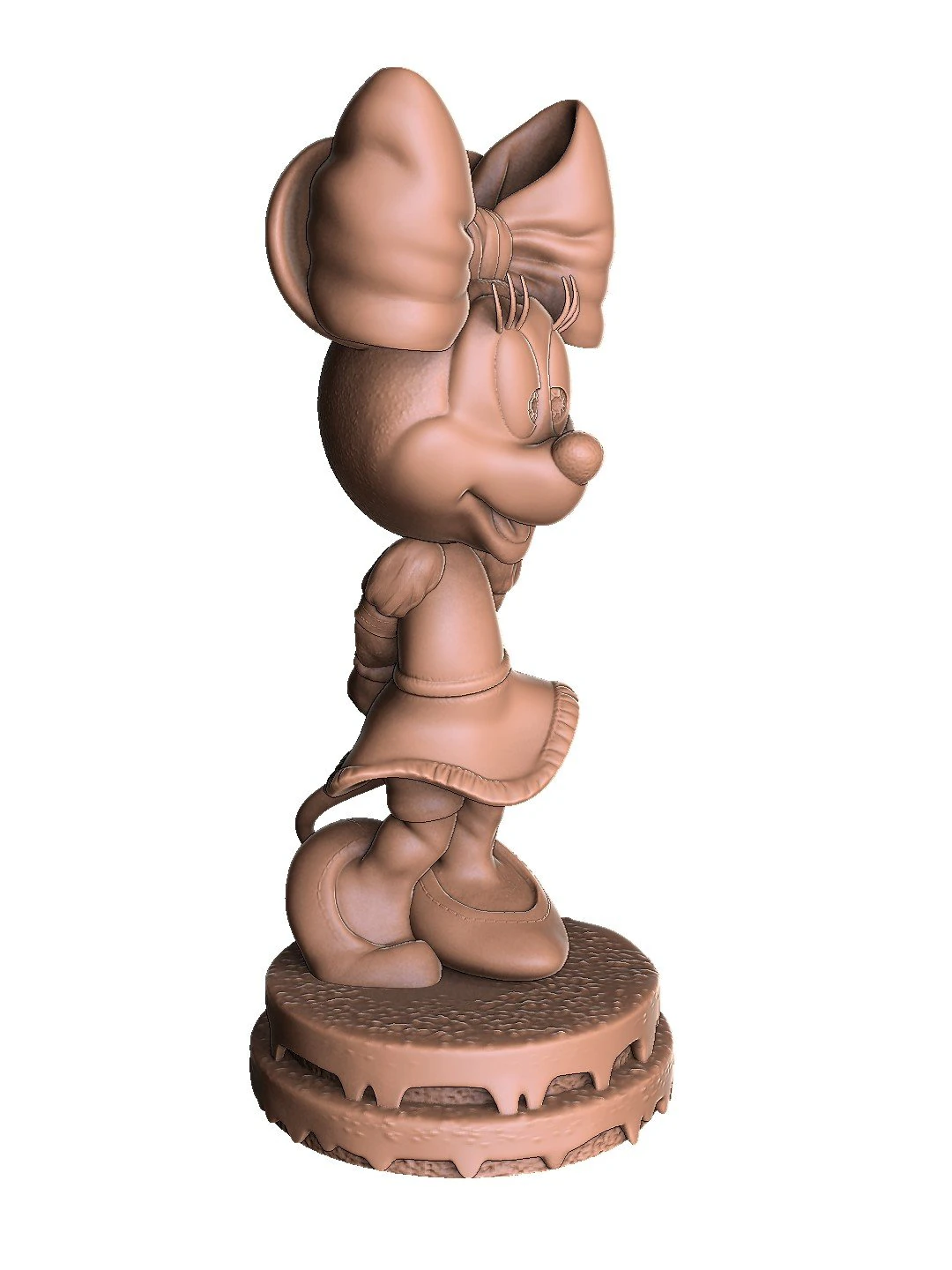 Minnie Mouse shy for 3d print 3D Print Model .c4d .max .obj .3ds .fbx .stl .blend 