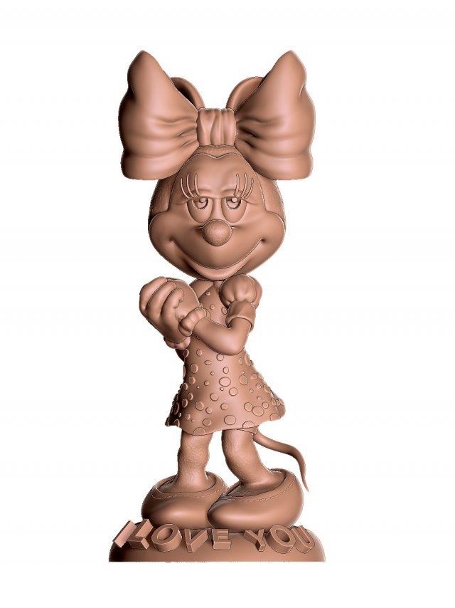 minnie mouse love 3d printable stl Modelo de impresión 3D .c4d .max .obj .3ds .fbx .stl .blend 