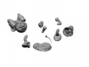 minnie mouse love 3d printable stl Modelo de impresión 3D