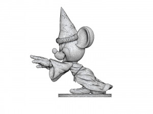 Mickey wizard stl 3d printable Modello di stampa 3D