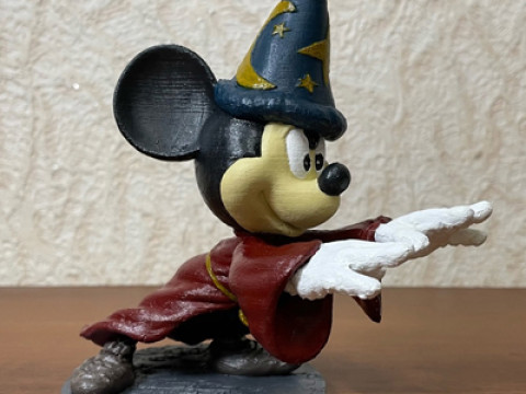 Mickey wizard stl 3d printable 3D प्रिंट मॉडल