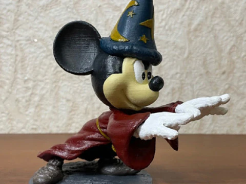 Mickey wizard stl 3d dapat dicetak Model Cetak 3D