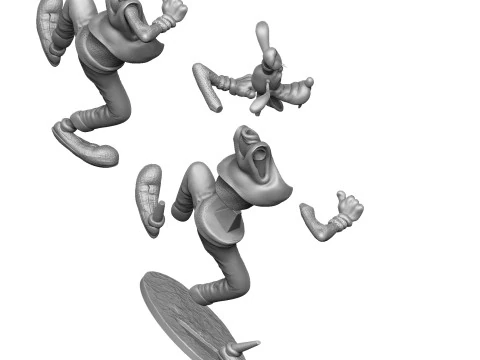 GOOFY assemble and whole STL 3D Print Model