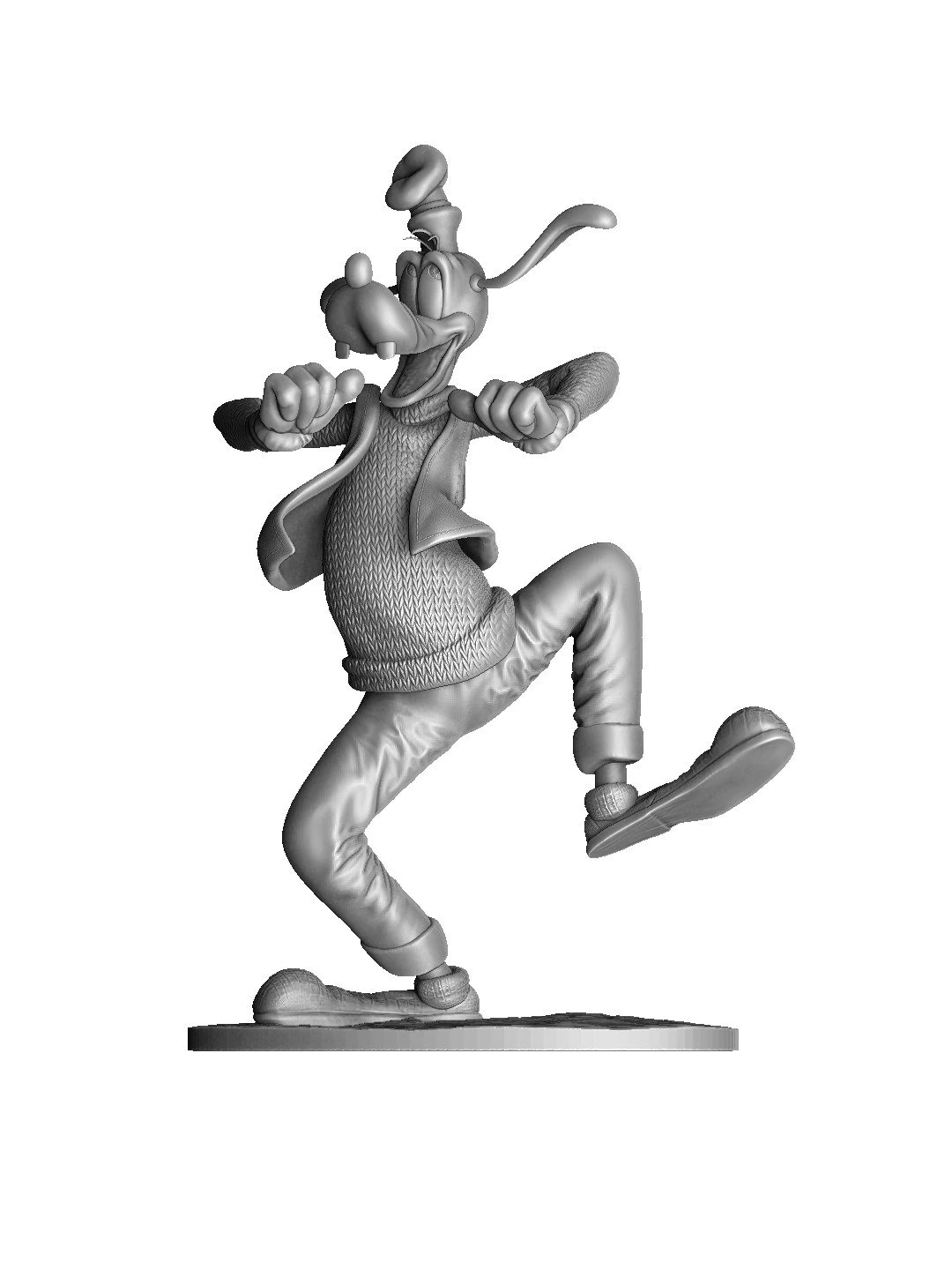 GOOFY assemble and whole STL 3D Print Model .c4d .max .obj .3ds .fbx .stl .blend 
