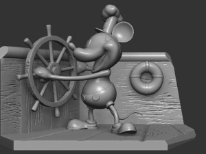 Mickey mouse original 1928 stl 3D प्रिंट मॉडल