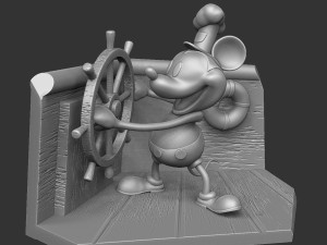 Mickey mouse original 1928 stl 3D प्रिंट मॉडल