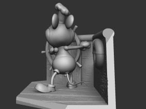 Mickey mouse original 1928 stl 3D प्रिंट मॉडल
