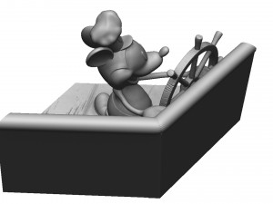 Mickey mouse original 1928 stl 3D प्रिंट मॉडल