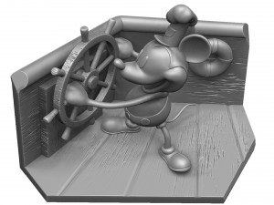 Mickey mouse original 1928 stl 3D प्रिंट मॉडल