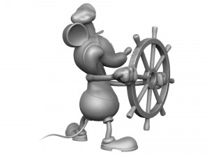 Mickey mouse original 1928 stl 3D प्रिंट मॉडल